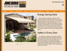 Tablet Screenshot of jonesborooverheaddoor.com